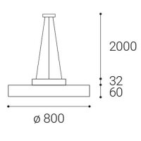 Svítidlo RINGO 80 P/N-Z B DIM, 70+6W 3000K závěsné černé LED2 3111433DT