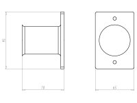 Montážní přechodka pro trubku 95x65x70 mm,do betonu KAISER 1203-28