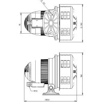 Siréna motorová SUPERCELERE 110V ACDC IP43 115 dB M12 světle šedá 1 tón 42043