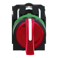 Ovládač otočný prosvětlený s LED, 1Z+1V, 230 V, rudý SCHNEIDER XB5AK134M5