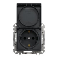 Sedna D/E Zásuvka 230V 16A Schuko IP44, Antracit SCHNEIDER SDD214024