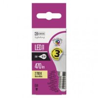 LED žárovka Classic 6W(40W) 470lm E14 WW Ra96 mini globe Emos teplá bílá
