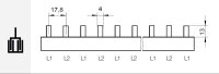 Prop. lišta S-2L-1000/16-1000 V DC, kolík (jazýček), 2pól., 76A, Eleman 1000097