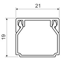 LHD 20X20 HA  LIŠTA HRANATÁ