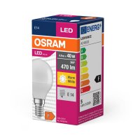 Světelný zdroj LEDVANCE LED VALUE CLASSIC P 40 FR 4.9 W/2700 K E14