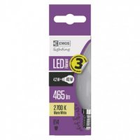 LED FLM CANDLE 4,2W(40W) 465lm E14 WW ML. /1525281220/ EMOS Z74216