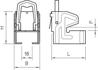 OBO 328 2 Nosníková spona s pružinou 10-19mm Ocel