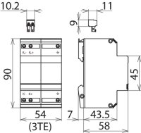 Kombinovaný svodič přepětí BLITZDUCTOR VT DEHN 918420