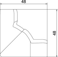 OBO ATR AI3417 blc Vnitřní roh ATR variabilní 49x49x40,5 čistě bílá