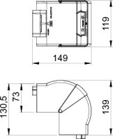 Vnější roh OBO GK-AH70110RW pro kanál Rapid 80 variabilní 70x110mm čistě bílá