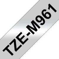 BROTHER TZe-M961, stříbrná matná/černá (36mm, laminované)