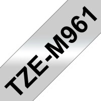 Páska BROTHER TZe-M961, stříbrná matná/černá (36mm, laminované)
