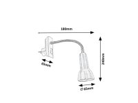 Anja E14 1x 40W IP20 saténový chrom RABALUX 5672