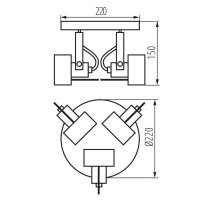 Přisazené svítidlo SONDA II EL-3O W KANLUX 34927