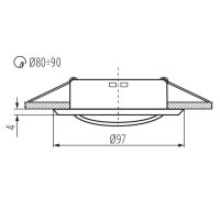 Podhledové bodové svítidlo ARGUS CT-2115-BR/M, průměr 95 mm 00330 Kanlux