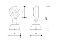 OKO 3 zahradní svítidlo, studená bílá PANLUX OKN-3LED/S