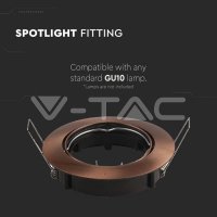 GU10 Fitting Round Movable Bronze   , VT
