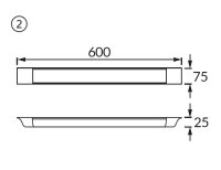 Podlinka FLAT LED 20W NW IP42 140° 60cm bílá IDEUS 02914