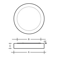 Stropní svítidlo Zero 500mm 23,1W 3000K 3030lm LUCIS PS13.K3.Z500