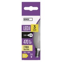 LED žárovka Filament svíčka E14 3,4W (40W) 470 lm teplá bílá EMOS ZF4220
