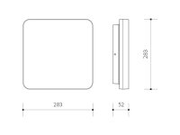 Přisazené chytré LED svítidlo VERONA SQUARE SMART Tuya Wifi černá PN31400013
