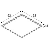 PANEL V DALI 625, 34W 830/840 UGR SLV 1007505