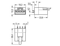 Konektor na desky plošných spojů rovné provedení 4pól. bílá WAGO 890-834