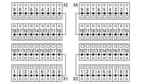 Modul pro rozvedení potenciálu, 4 potenciály, Každé s 18 kontaktními místy