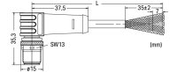 Kabel pro senzor/akční člen Zástrčka M12A  úhlová 8pól. WAGO 756-5312/090-100