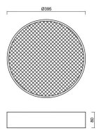 Přisazené LED svítidlo s plastovým stínidlem KRUGER 2 FOP 24W IP40 4K bílá