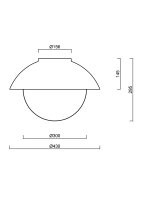 Přisazené LED svítidlo s plastovým stínidlem OSMONT LUKIDA 2 20W IP65 3K černá
