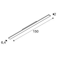SIGHT EASY, 3~ Spot, obdélníkový, 3000K, 41W, 25°, černý SLV 1008676