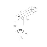 XCLICK M ADJ. DALI PROJECTOR 12,9W 48V D