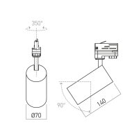 XTILT PROJECTOR for TKN 1x10W 220-240V A