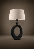 Stolní svítidlo DIEZMA H-520 černá/přírodní plátno 60W EGLO 390423