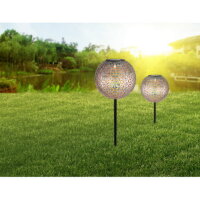 Solární svítidlo SOLAR stříbrná 3000K GLOBO 33626