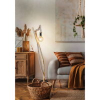 NERIDA Stojací lampa, dřevo hnědé, nožní