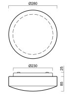 Přisazené LED nouzové svítidlo EDNA 2 3K 11W IP43 bílá OSMONT EDN61215