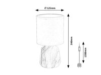 Stolní lampa NALISA mramorový efekt E14 1x MAX 40W IP RABALUX 74067