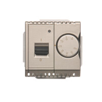 Univerzální otočný termostat, vestavěný senzor, 16A, 230V~, Satén BMRT10W.02/29