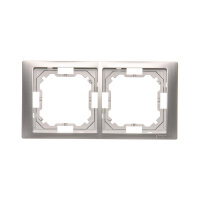 Rámeček 2-násobný Neos, stříbrná matná metalizované KONTAKT SIMON BMRC2/43