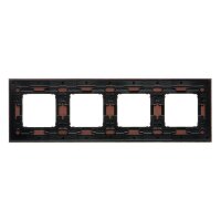 Rámeček 4 -násobný Simon 54 Nature, IP20/IP44, dřevěný černý ořech DRN4/87