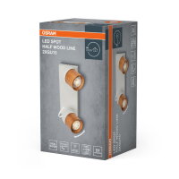 LED SPOT HALF WOOD LINE 2XGU10 WT OSRAM