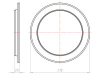 Přední kryt, HaloX 180, průměr 160 mm, do betonu KAISER 1282-05
