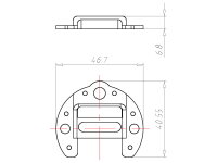 Stropní kotvící průchodkapro kabely 1,5 až 2,5 mm, pod omítku KAISER 1144-00