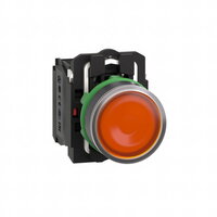 Schneider xB5AW35G5 Ovládač stiskací prosvětlený,lícující,1 Z+1V,110-120V-žlutý