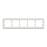 Rámeček Merten D-Antique, pětinásobný, lotus white, lesklý plast MEG4050-4735