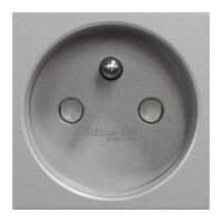 Zásuvka NOVÁ UNICA 250V/16A 2P+E, clonky, šroubová, Aluminium