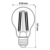 LED žárovka ORO PGL E27 FL 8W LED-POL ORO33154
