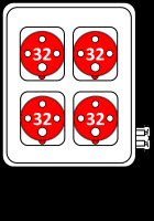 SEZ-CZ ROS 3200 Zásuvková kombinace 4x3243